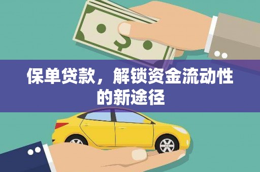洪梅保单贷款，解锁资金流动性的新途径