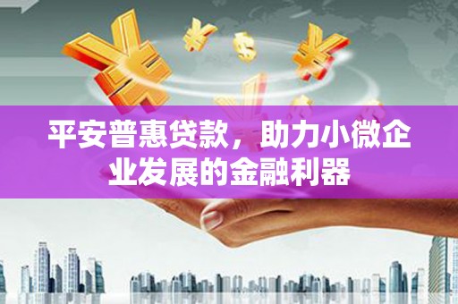 洪梅平安普惠贷款，助力小微企业发展的金融利器
