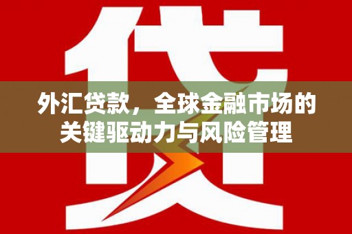 洪梅外汇贷款，全球金融市场的关键驱动力与风险管理