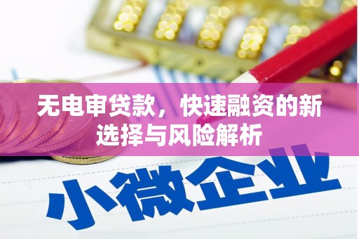 洪梅无电审贷款，快速融资的新选择与风险解析