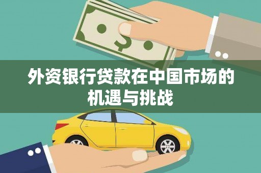 洪梅外资银行贷款在中国市场的机遇与挑战
