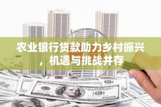 洪梅农业银行贷款助力乡村振兴，机遇与挑战并存