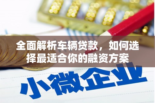 洪梅全面解析车辆贷款，如何选择最适合你的融资方案
