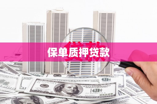 洪梅保单质押贷款
